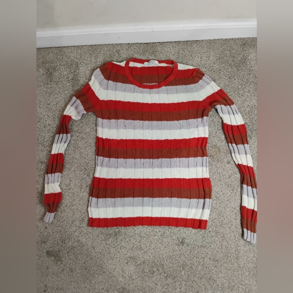 Madewell Women Size Xs Striped Red and White Women's Sweater